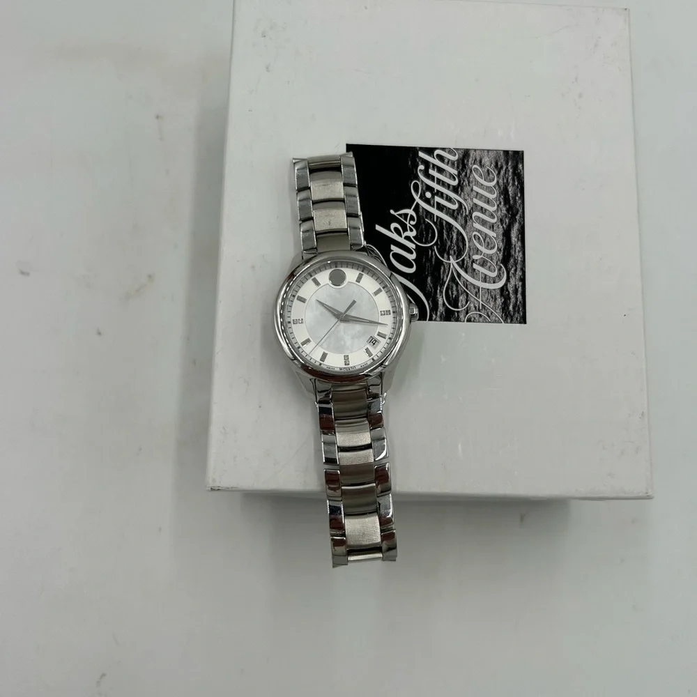 Women's Movado Bellina 36 mm Swiss made mother-of-pearl face watch NEW